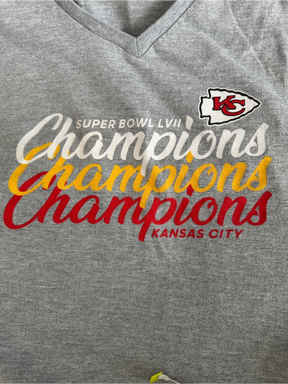 Kansas City Chiefs Super Bowl LVII Champions Fanatics 3X Tee